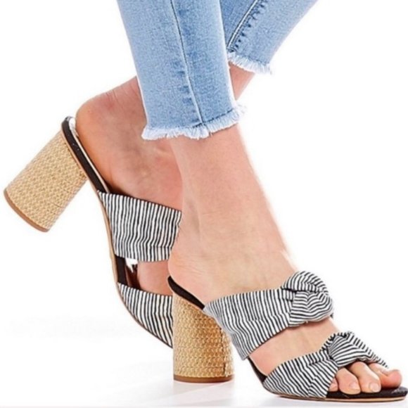 Dolce Vita Shoes - Dolce Vita Vira Jene Striped Knot Heeled Mules